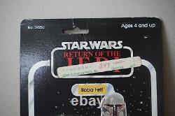 Vintage Star Wars BOBA FETT MOC ROTJ 48D Back Sealed (Space Scene)