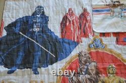 Vintage Star Wars Return Of the Jedi Quilt & Pillowcase 1983 TWIN Lucas Film LTD