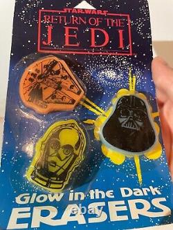 Vintage Star Wars Return of the Jedi Butterfly Original Erasers Store Display