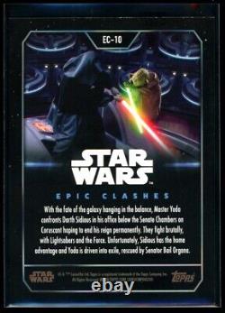 YODA DARTH SIDIOUS 2023 Topps Star Wars Epic Clashes Hyperspace #EC-10 1/1